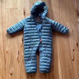 Primary Quilted Blue Footie One Piece